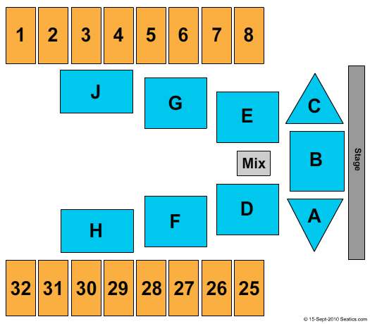 Hersheypark Stadium End Stage GA Floor Seating Chart